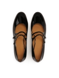 Zapatos Mary Jane negros de charol con dos correas KAJA