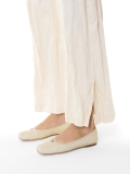 Bailarinas crema de línea cuadrada KS EDMEE