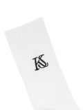 Cómodos calcetines blancos con logotipo en la parte delantera KS MARCELINE
