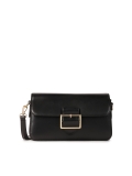 Bolso baguette negro con dos correas CAMILLE