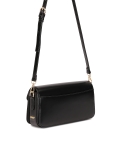Bolso baguette negro con dos correas CAMILLE