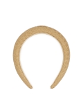 Diadema de paja de papel marrón claro MOANA