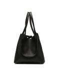 Bolso escalonado de piel suave negra KS VIVIENE