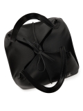 Bolso escalonado de piel suave negra KS VIVIENE