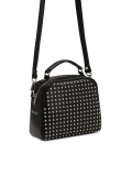 Bolso negro decorado con remaches plateados NASIRA