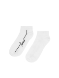 Calcetines cortos blancos con logotipo TREZEES