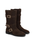 Botas altas moteras marrones PELAGIE