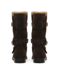 Botas altas moteras marrones PELAGIE
