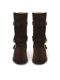 Botas altas moteras marrones PELAGIE