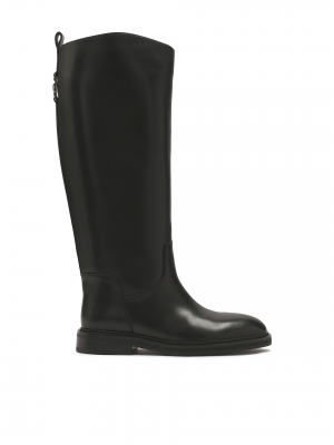 Botines negros con suela plana 