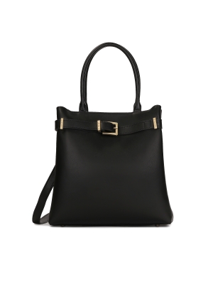 Elegante bolso negro con correa