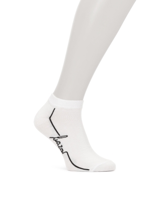 Calcetines cortos blancos con logotipo