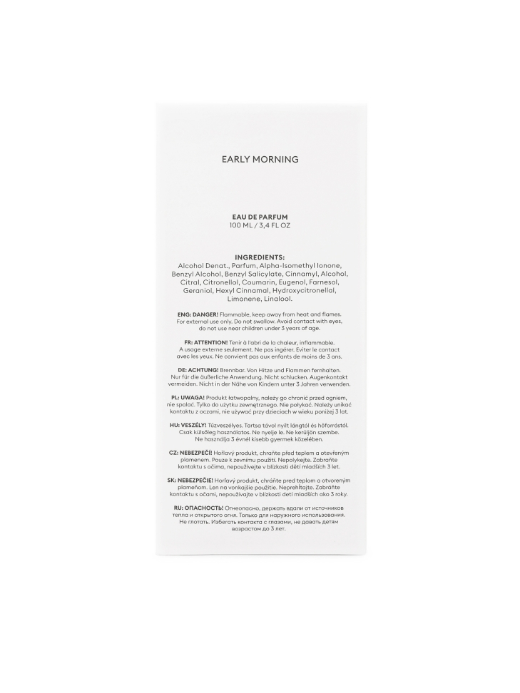 Agua de perfume para mujer 100 ml EARLY MORNING