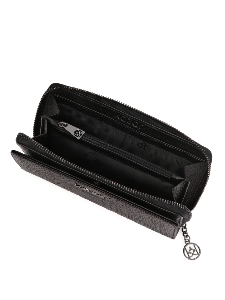 Cartera de mujer de piel repujada con cierre de cremallera  ROLETTE