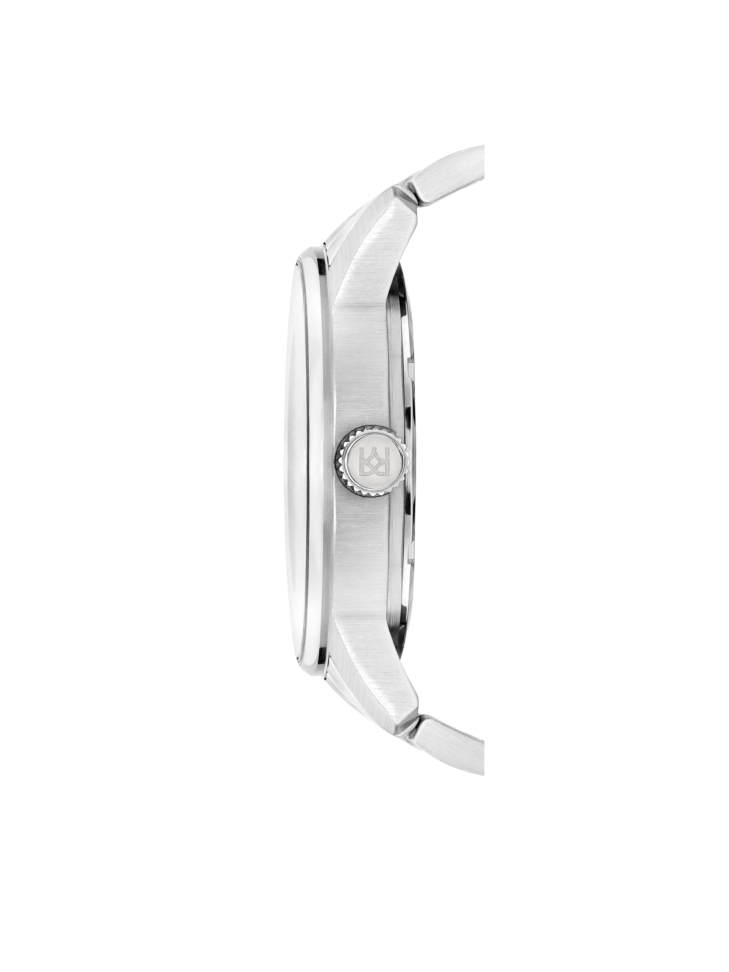 Reloj de pulsera clásico plateado y negro WATCH MY FORCE