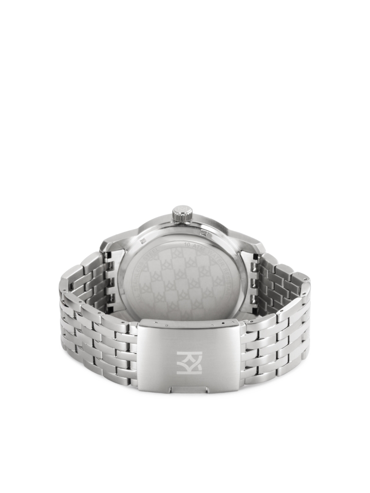 Reloj de pulsera clásico plateado y negro WATCH MY FORCE