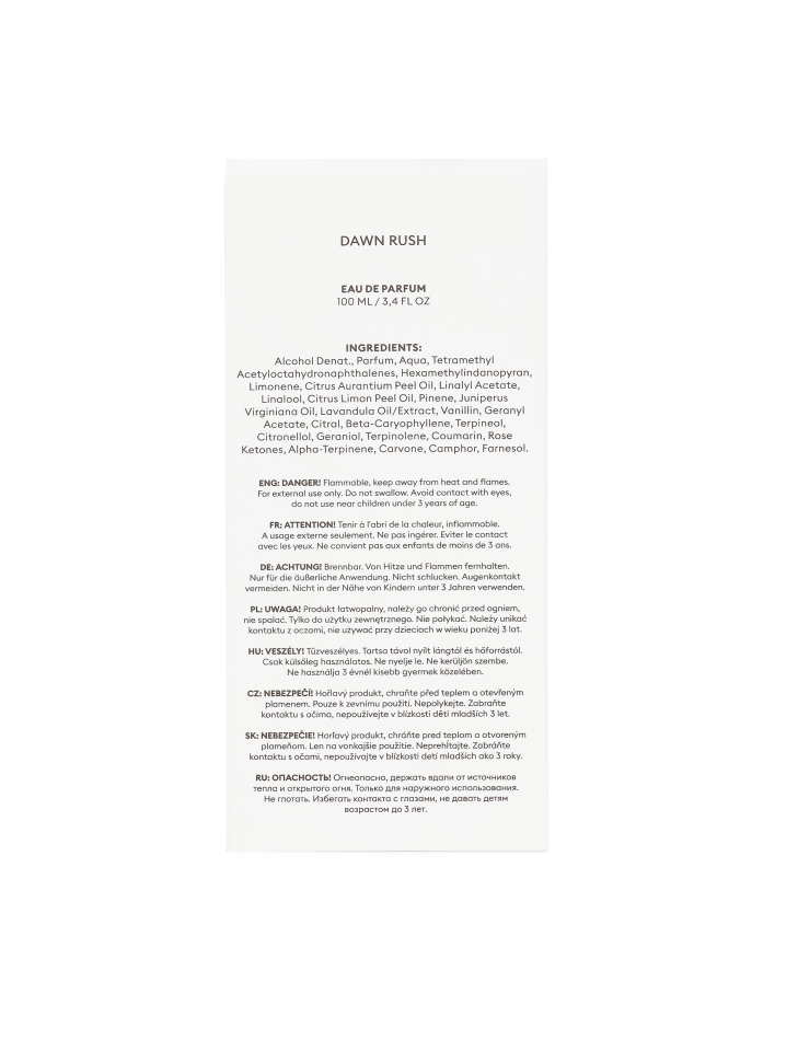 Agua de perfume para hombre 100 ml DAWN RUSH