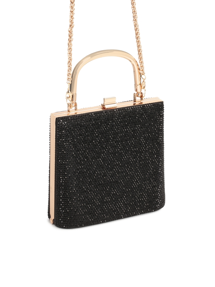 Bolso de noche con cristales y asa BELLATRIX