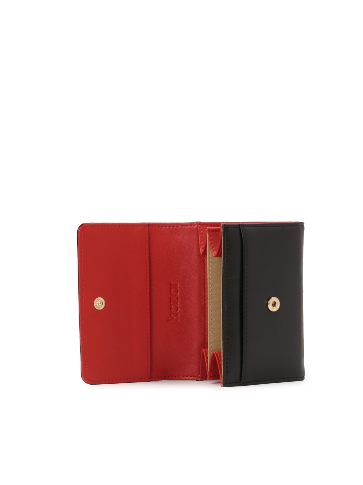 Cartera negra con interior rojo MELLY