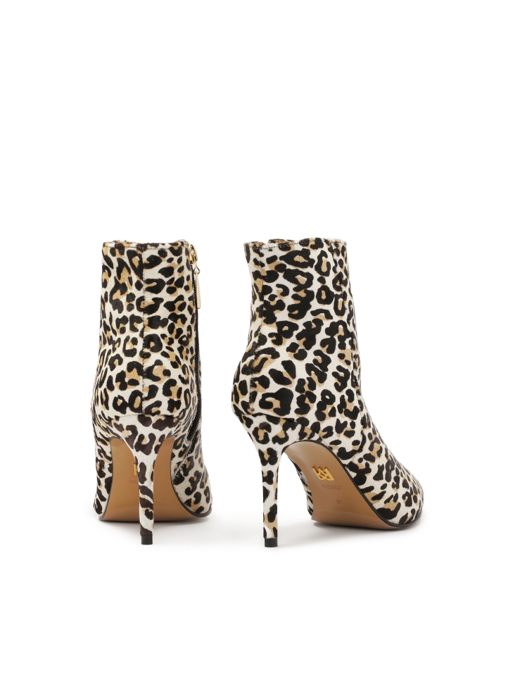 Botas de cuero moteado con cerdas naturales JACKIE