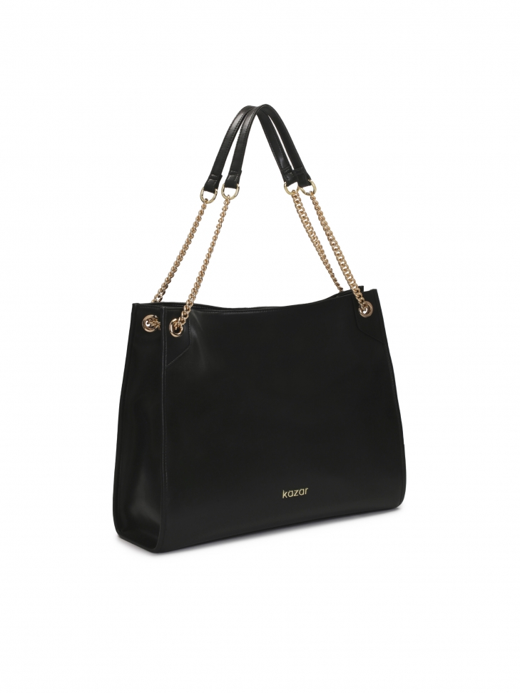 Bolso grande y sencillo con cadenas para el hombro HALE