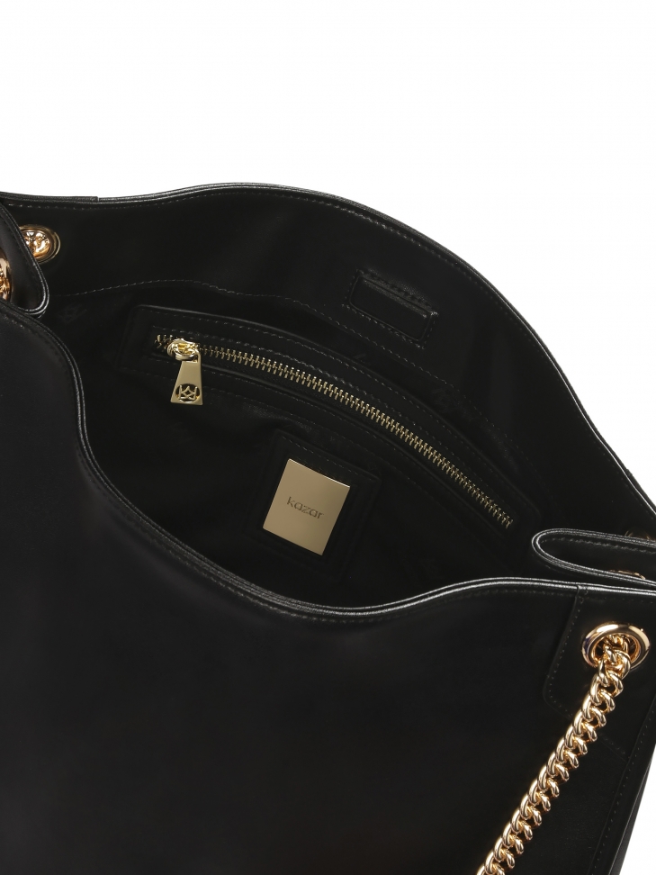 Bolso grande y sencillo con cadenas para el hombro HALE