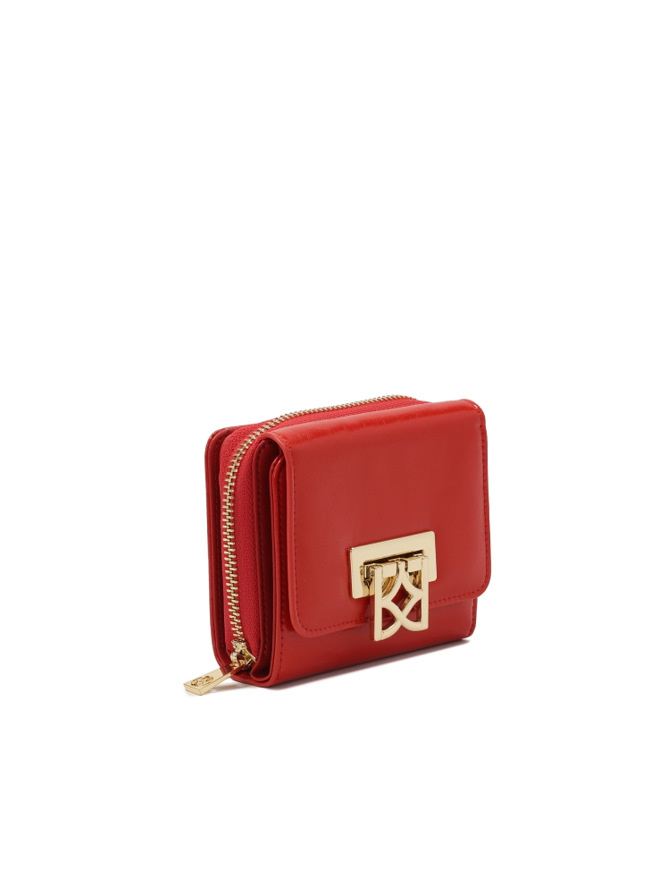 Cartera roja con cierre decorativo AMALA