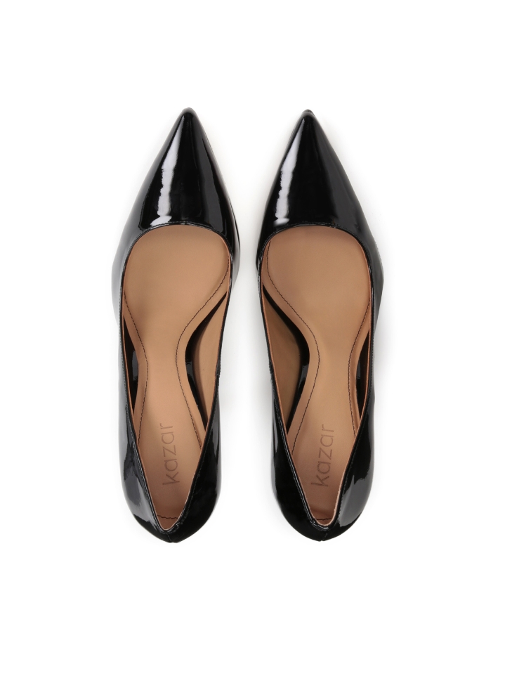 Zapatos de tacón de charol negro atemporales NEW BIANCA