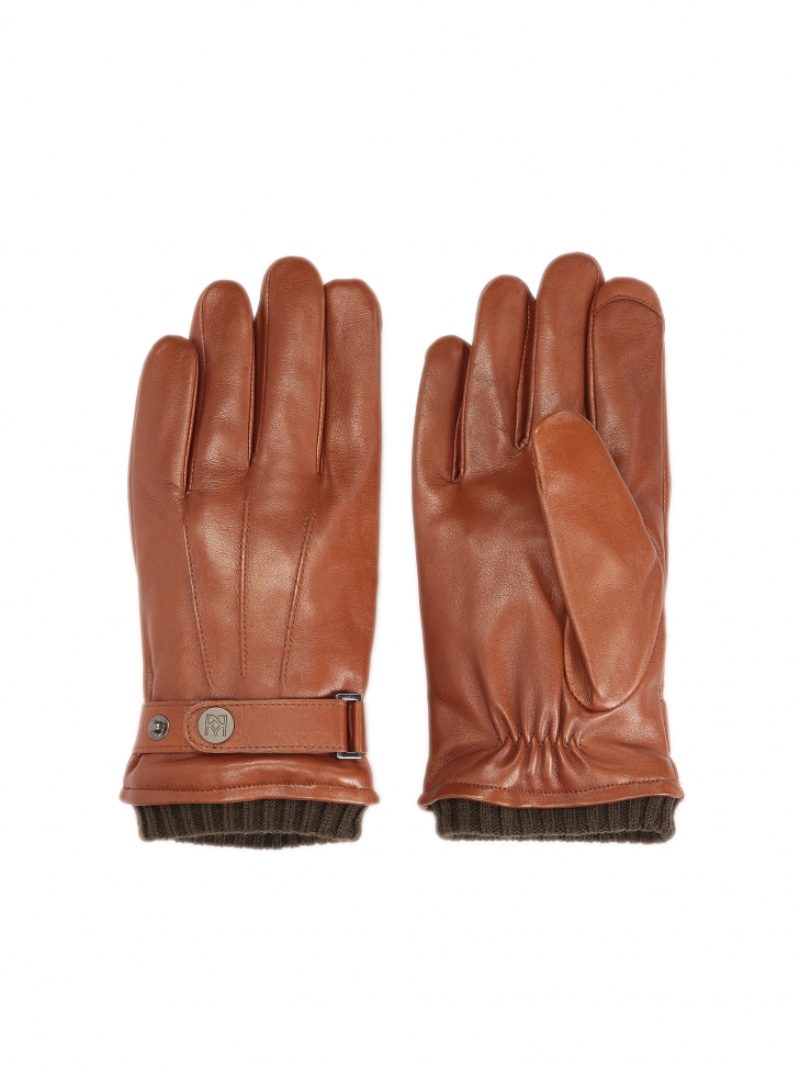 Guantes marrones de hombre con pantalla táctil HENRINIO