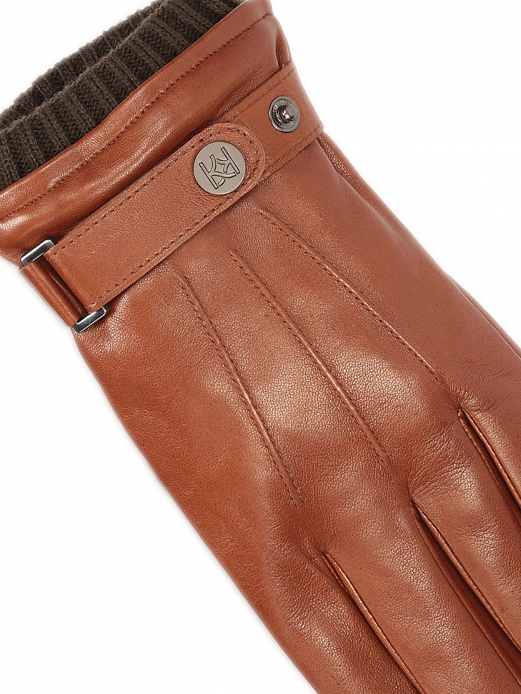 Guantes marrones de hombre con pantalla táctil HENRINIO