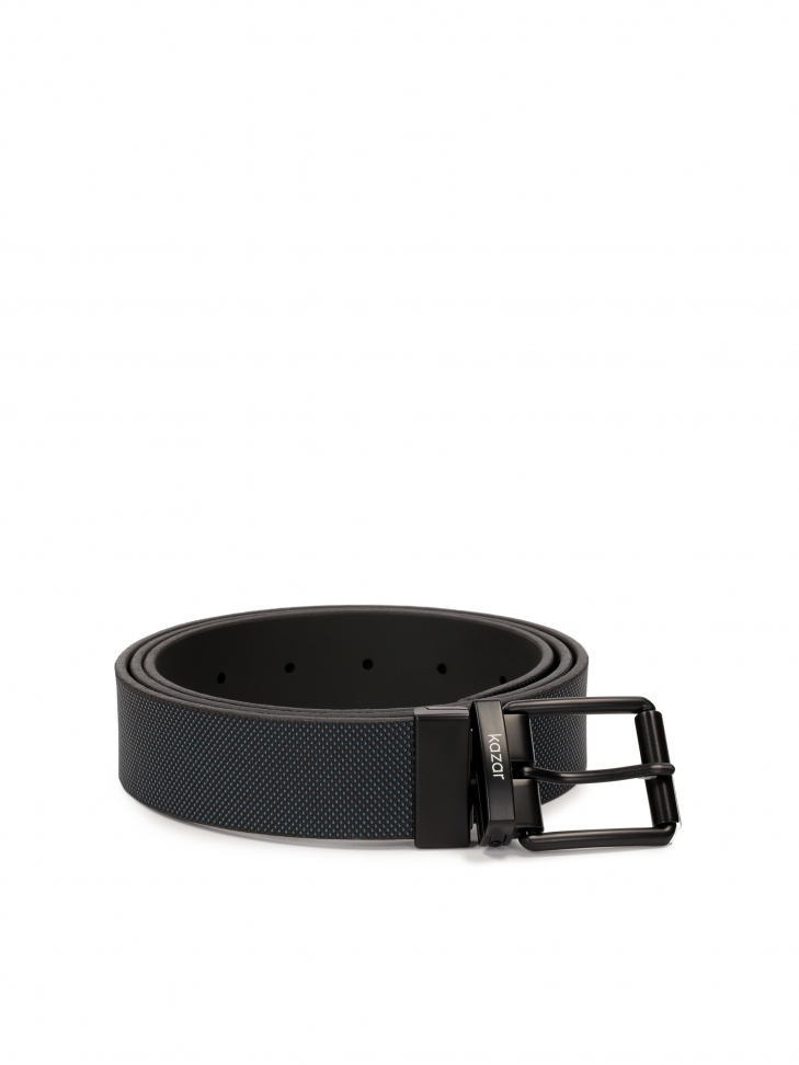 Cinturón de caballero de doble cara en piel repujada y lisa CHAOS