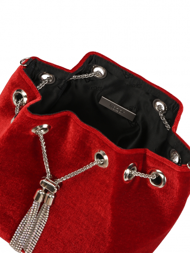 Bolso rojo con cierre joya DANCING