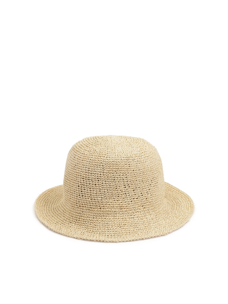 Sombrero de paja beige con monograma LAGUNA