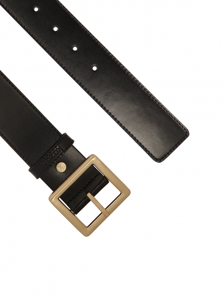 Cinturón universal de cuero negro COLLETE