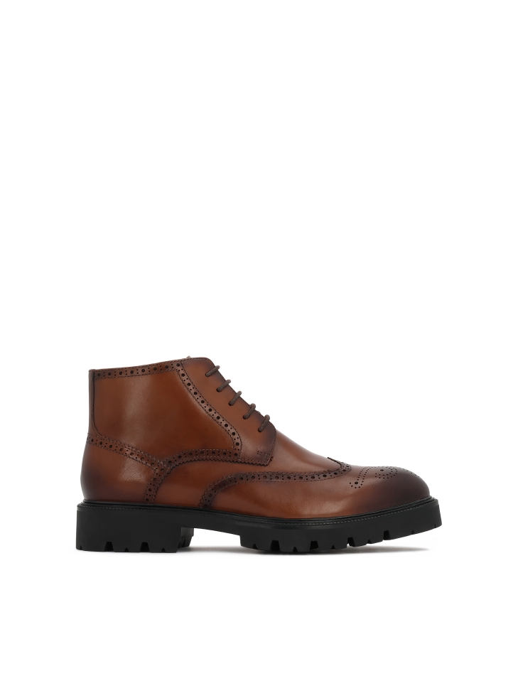 Botas de piel con cordones para hombre REVAN