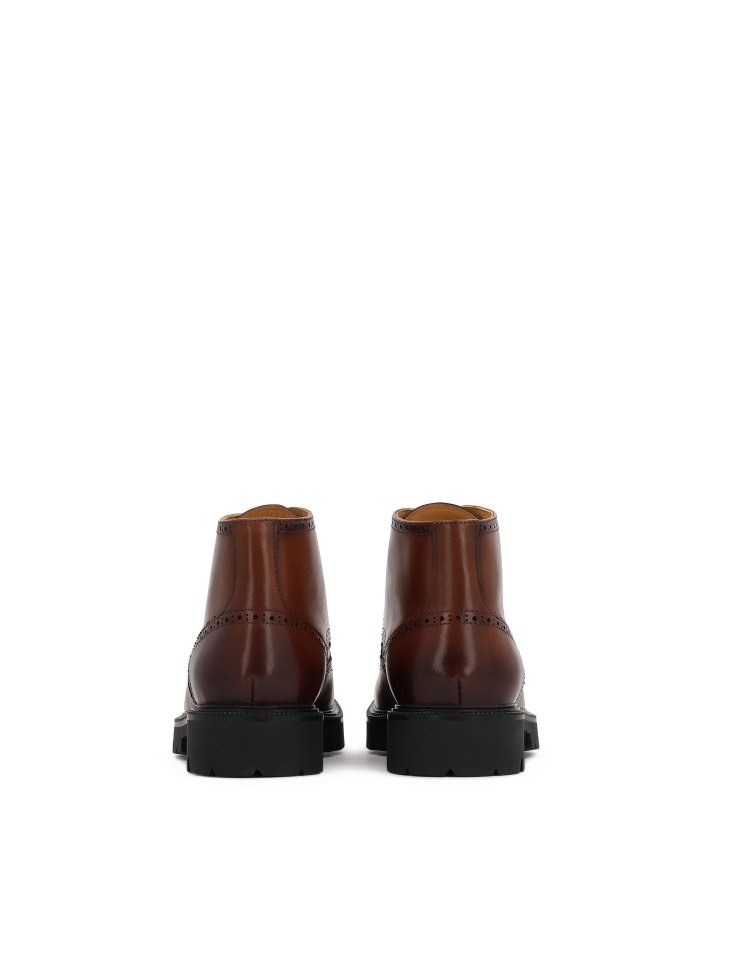 Botas de piel con cordones para hombre REVAN