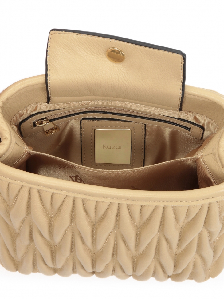 Bolso de piel suave beige  ALELE S