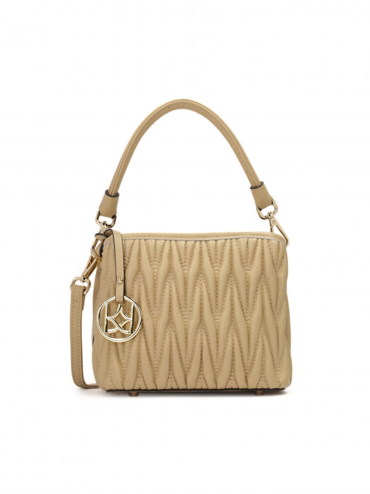 Bolso de piel suave beige  ALELE S