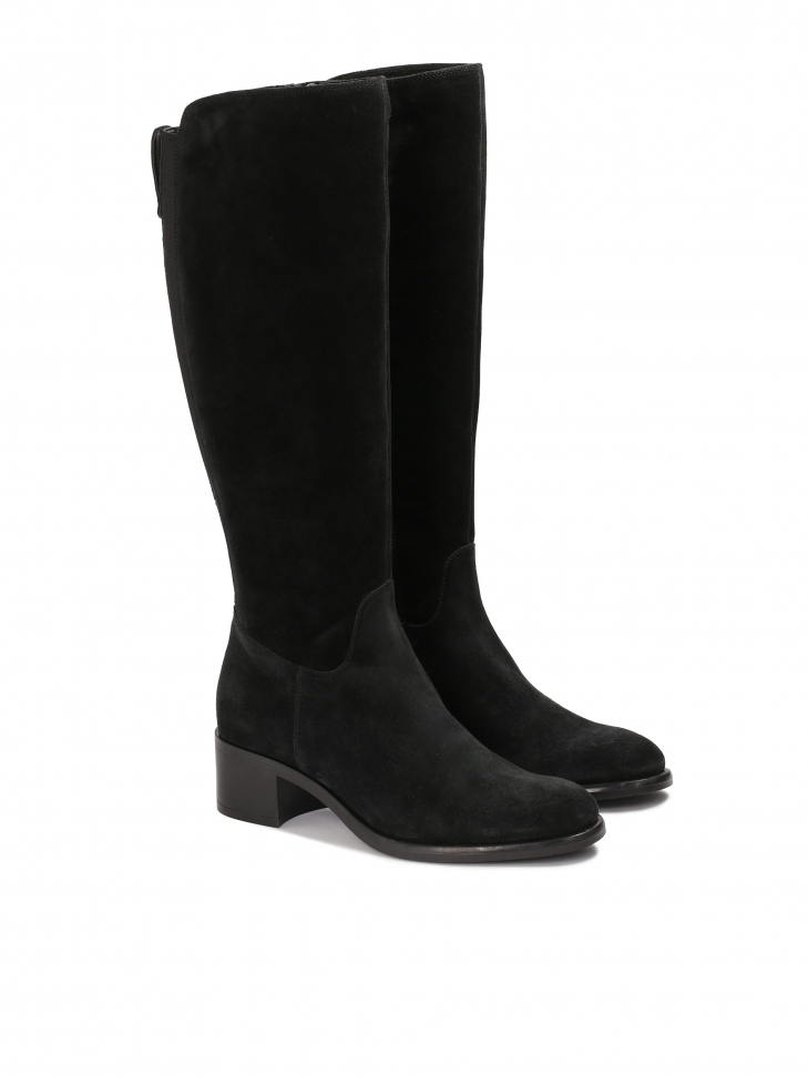 Botas de ante con tacón ancho DASHA