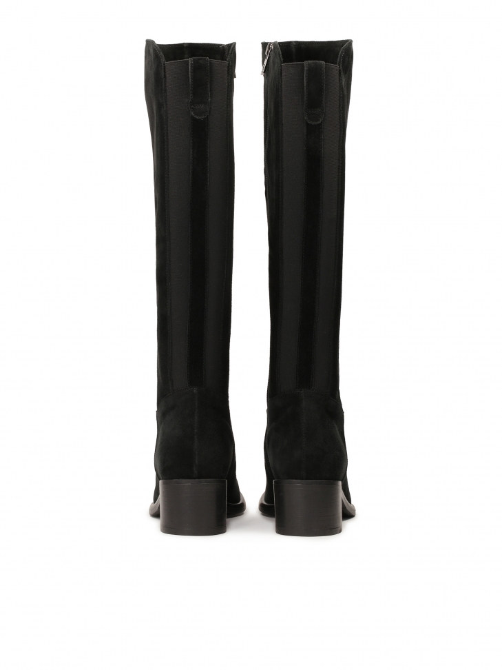 Botas de ante con tacón ancho DASHA