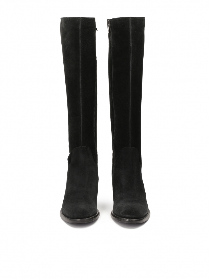 Botas de ante con tacón ancho DASHA