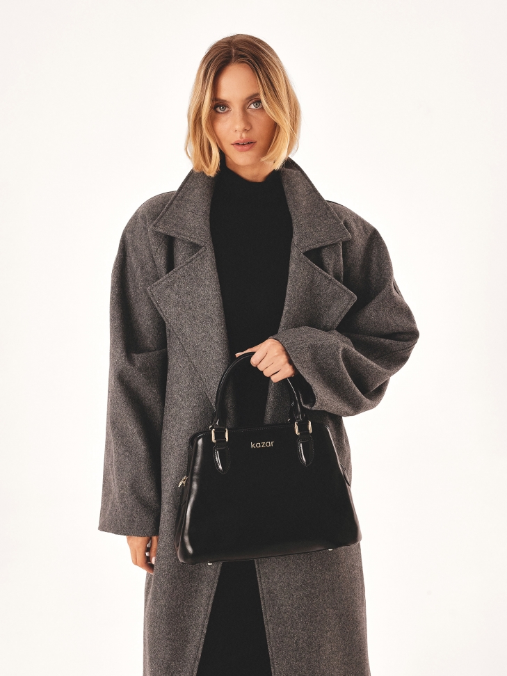 Bolso casual negro de mano y hombro LIESE