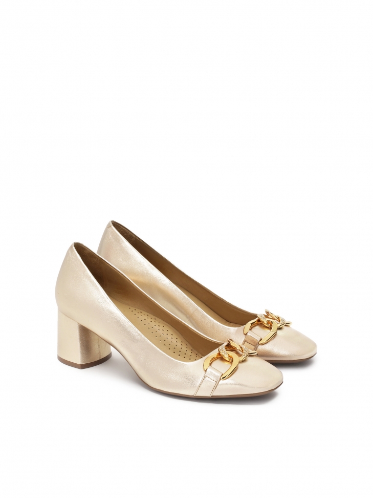 Bombas de confort con plantilla dorada GAURA