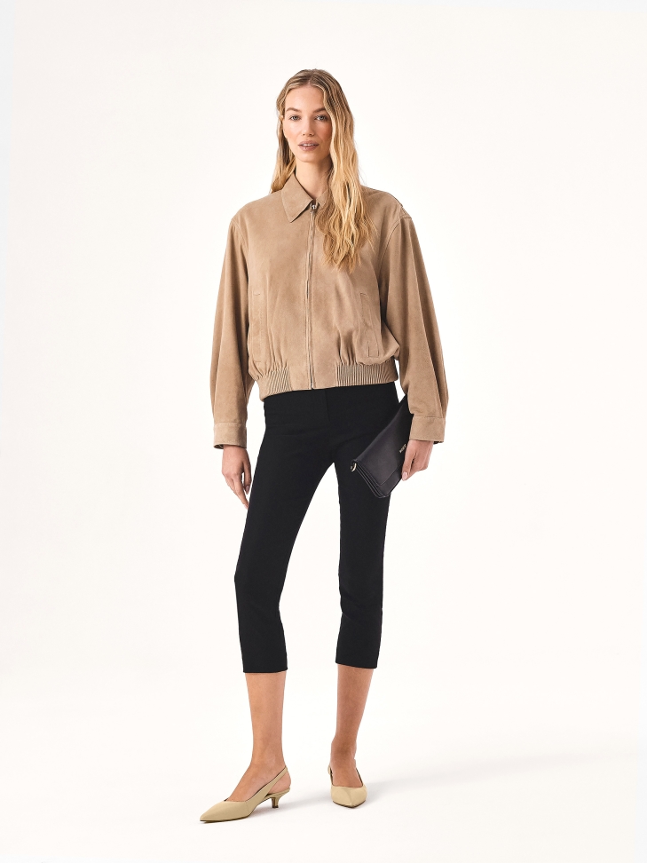 Zapatos de tacón patito de piel beige IRIA