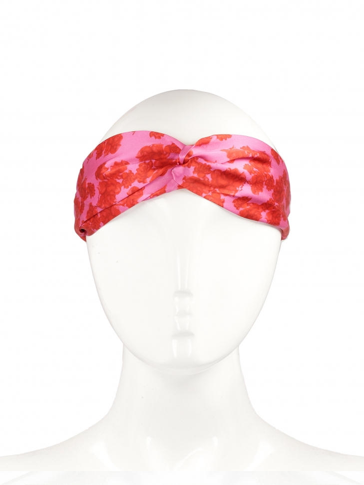 Diadema rosa con flores rojas GENEVA