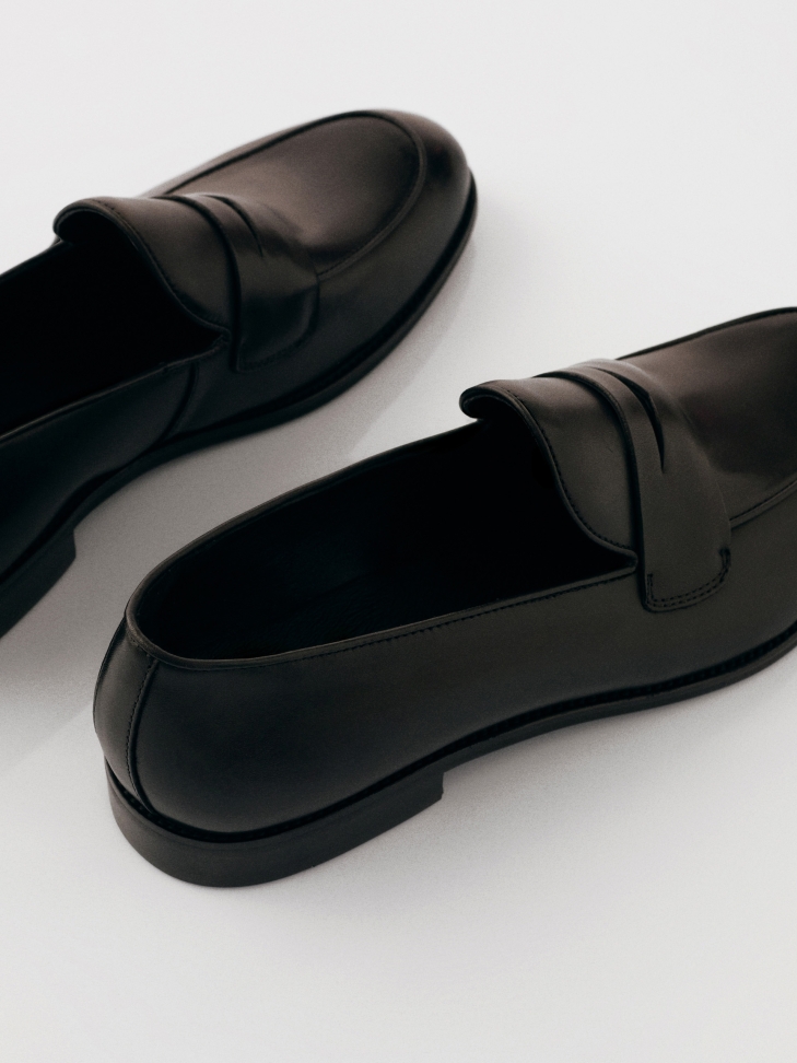Mocasines de cuero negro para hombre  NIKET
