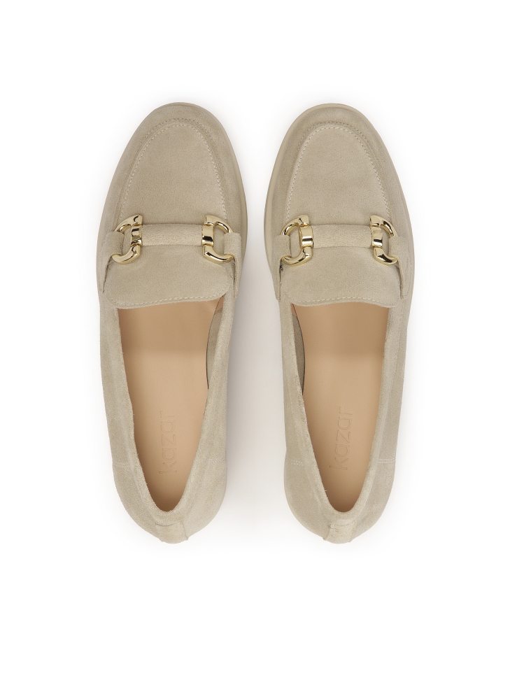 Mocasines de ante gris JANETTE