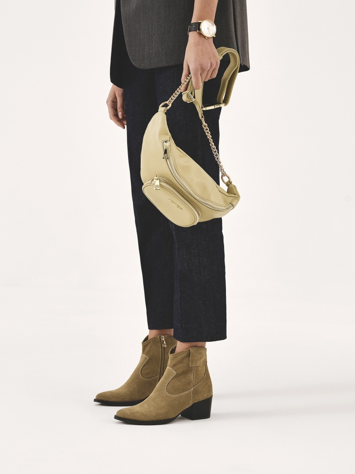 Botas de ante marrón claro de estilo vaquero BREEZE