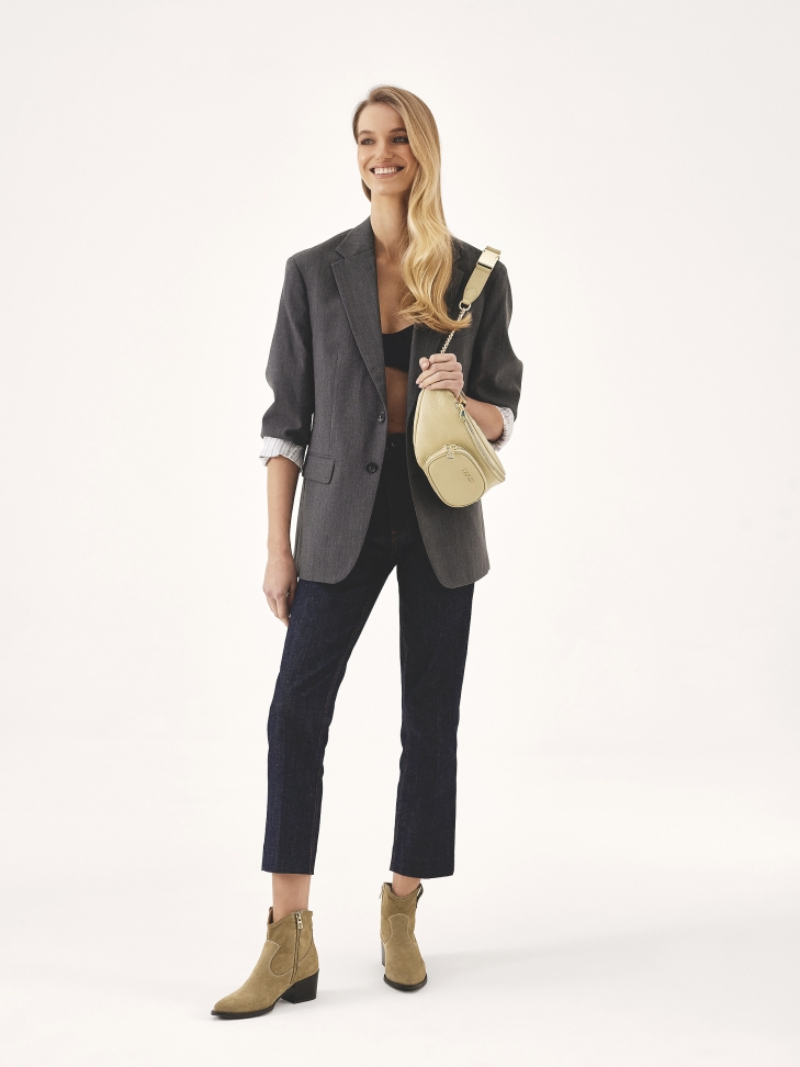 Botas de ante marrón claro de estilo vaquero BREEZE