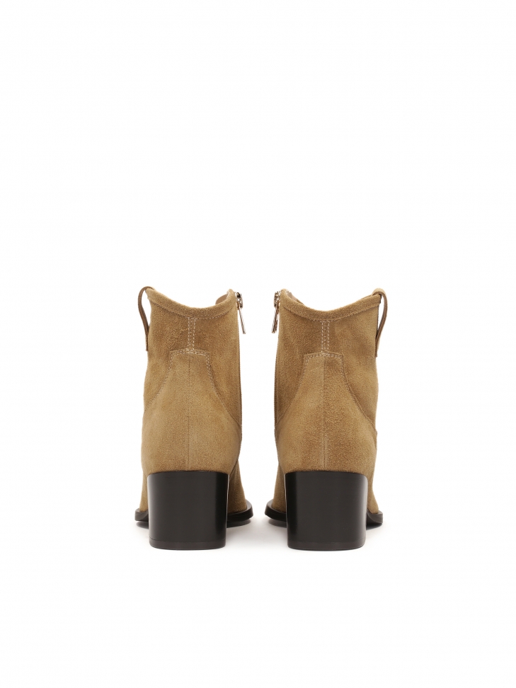 Botas de ante marrón claro de estilo vaquero BREEZE